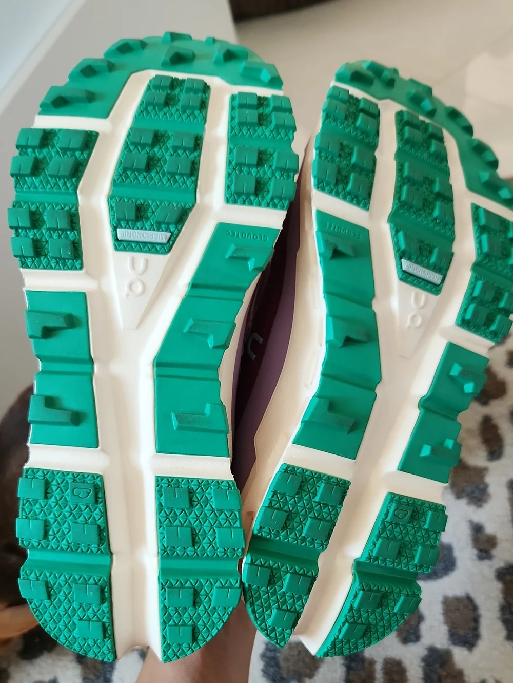 On Running Women's Trail Shoes - Magenta/Purple with Mint Accents - Picture 2 of 4